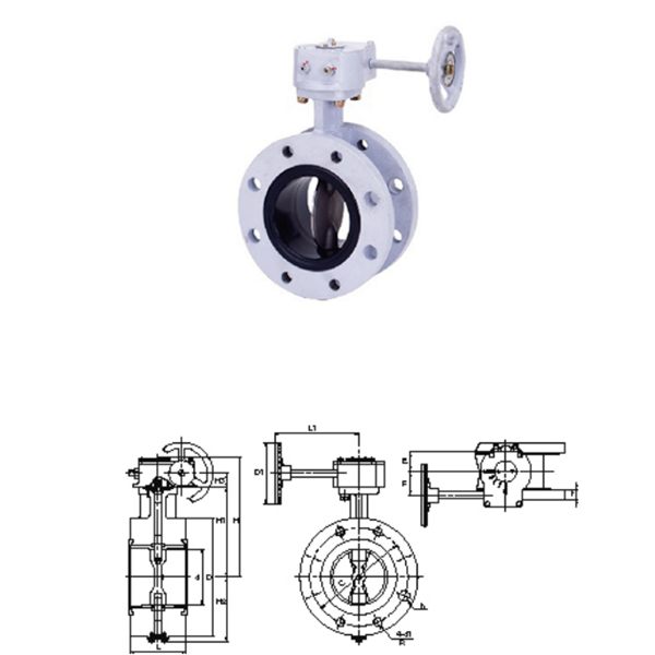 KITZ開滋齒輪型，法蘭型10K蝶閥B-10DJFU-300A