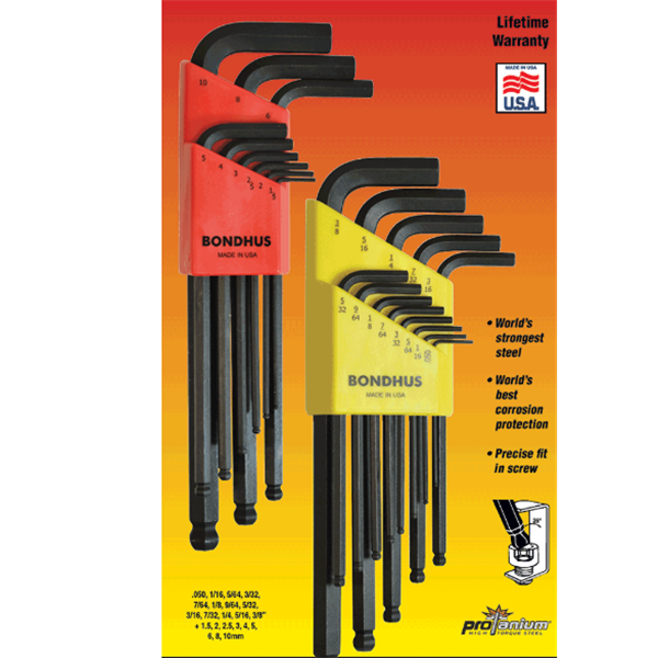 美國Bondhus波頭防篡改L型扳手TR-TL8