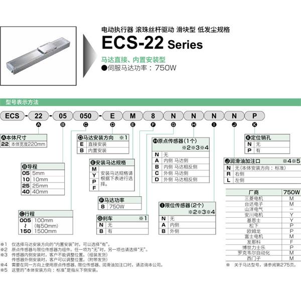 CKD喜開理電動執(zhí)行器（無馬達型）滑塊型ECS-22-10015-EM8NNNNN