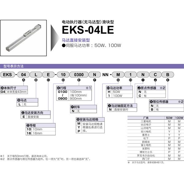 CKD喜開理電動(dòng)執(zhí)行器（無馬達(dá)型）滑塊型EKS-04LE-100500NNN-MHNNN