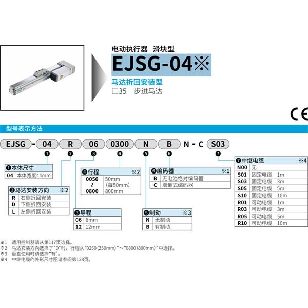 CKD喜開理電動執(zhí)行器（無馬達(dá)型）滑塊型EJSG-04E06R0050BCN-CN00
