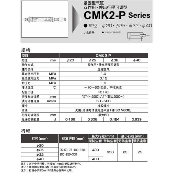 CKD喜開(kāi)理緊固型氣缸CMK2-P-TB-32-400-50-T5V-T-F-B2